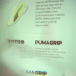 Screenshot of puma shoes and copy on display